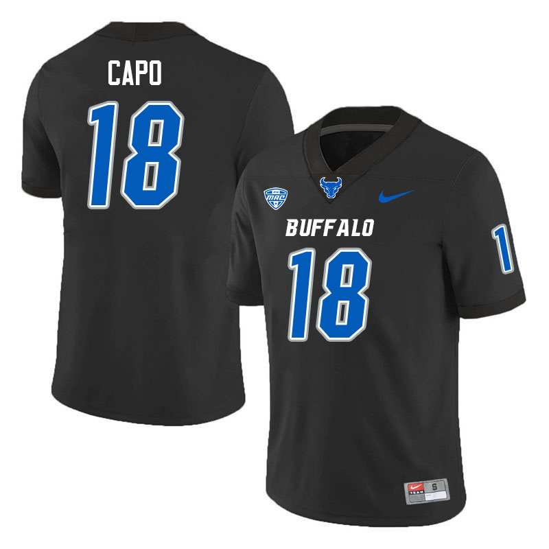 Buffalo Bulls #19 Jonathan Capo College Football Jerseys Stitched Sale-Black